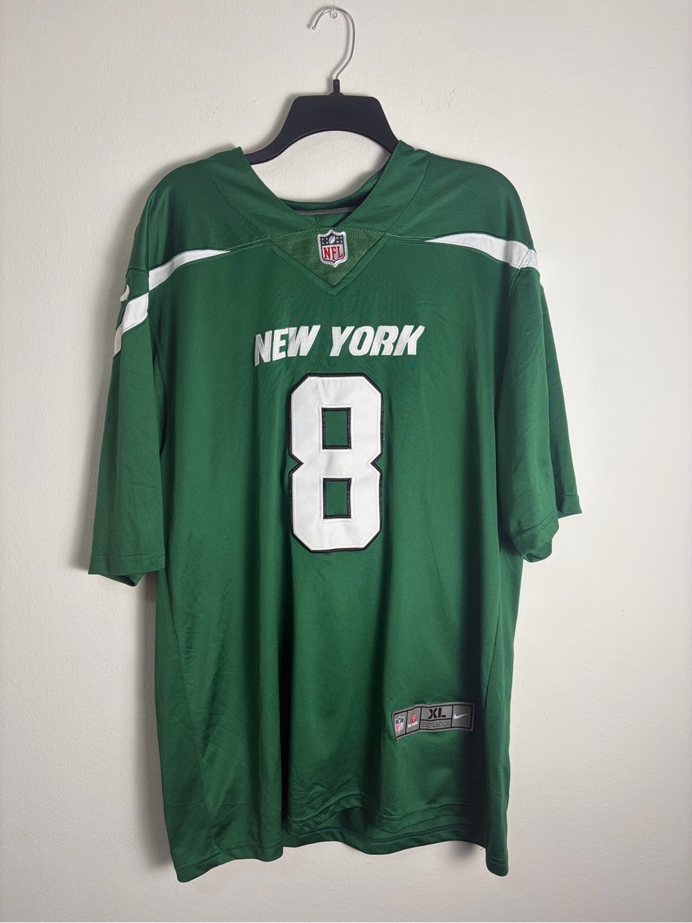 Nike Aaron Rodgers #8 New York Jets Gotham Green Stitched Jersey XL NFL On Field